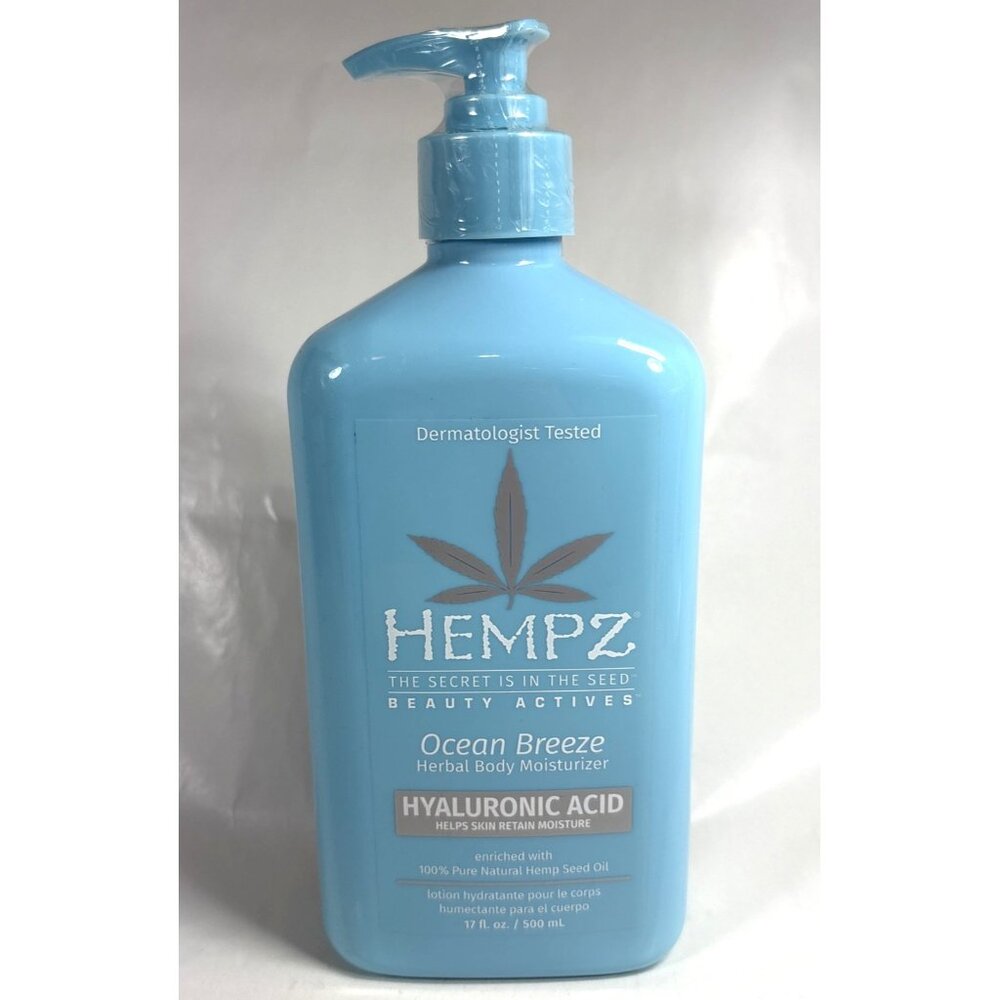 Hempz Ocean Breeze Herbal Body Lotion Hemp Seed Oil 17 oz